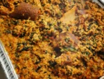Egusi soup (beef ponmo shaki)