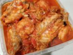 Smoked mackerel and shrimp sauce